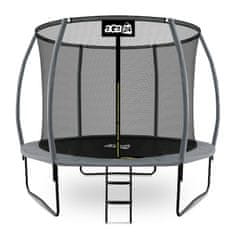 Aga SPORT EXCLUSIVE Trampolin 305 cm Siva + zaščitna mreža + lestev