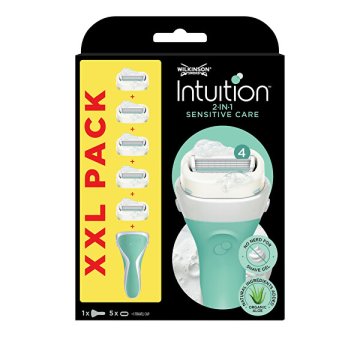 Wilkinson Sword Intuition 2v1 Sensitive Care ženski brivnik + 5 glav