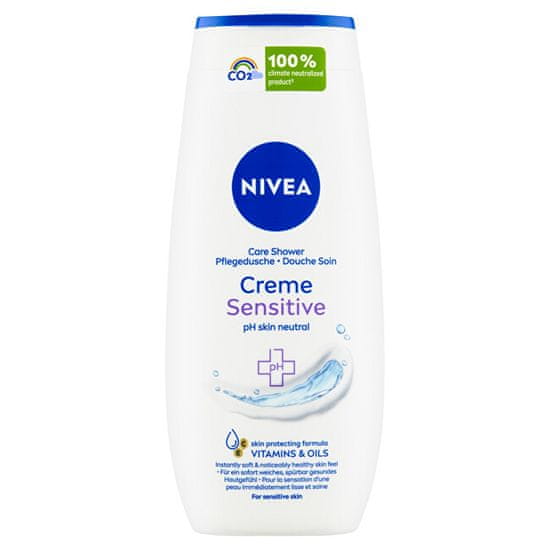 Nivea Negovalni gel za prhanje Creme Sensitive (Negovalni gel za prhanje) 250 ml