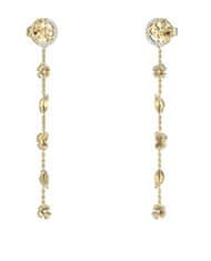 Guess Dolgi pozlačeni uhani 4 Love JUBE05040JWYGT/U
