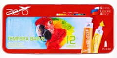 VSE ZA ŠOLO Barvice tempera 7ml 1/12 kovinska embalaža papiga