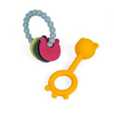 Bigjigs Toys Dramljalnik in grizalo 2 v 1 ter grizalo Medvedek