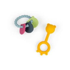 Bigjigs Toys Dramljalnik in grizalo 2 v 1 ter grizalo Medvedek