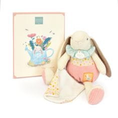 DouDou ET Compagnie Doudou Darilni set roza zajček Ciboulette z odejo 28 cm
