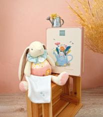 DouDou ET Compagnie Doudou Darilni set roza zajček Ciboulette z odejo 28 cm