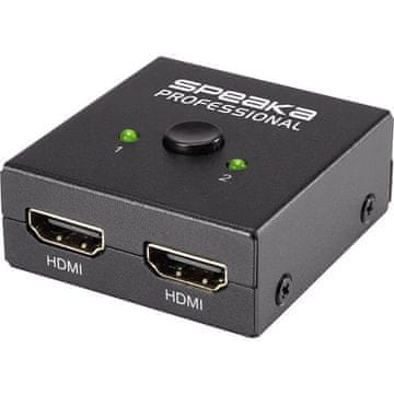 SpeaKa Professional HDMI STIKALO dvosmerno UHD obojestranska uporaba 1x2 ali 2x1