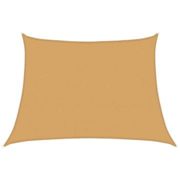 Vidaxl Senčnik jadro 160 g/m² trapezno peščeno 4/5x3 m HDPE