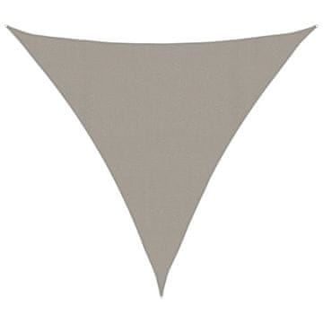Vidaxl Senčnik jadro 160 g/m² trikotno svetlo sivo 4,5x4,5x4,5 m HDPE