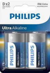 Philips Baterija LR20E2B/10 Ultra Alkaline D 2pcs
