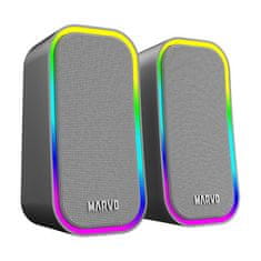 Marvo HAVOC 20GY (SG-285 GY), 6W,RGB sivi gaming zvočnik
