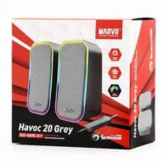 Marvo HAVOC 20GY (SG-285 GY), 6W,RGB sivi gaming zvočnik