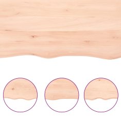 Vidaxl Kopalniški pult 120x60x(2-6) cm neobdelan trden les