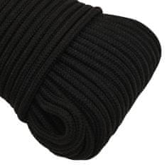 Vidaxl Delovna vrv črna 3 mm 25 m poliester