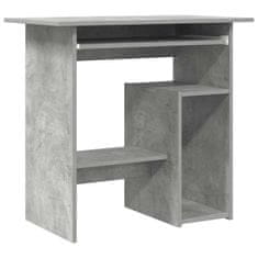 Vidaxl Pisalna miza betonsko siva 80x45x74 cm iverna plošča