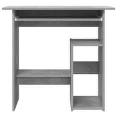 Vidaxl Pisalna miza betonsko siva 80x45x74 cm iverna plošča