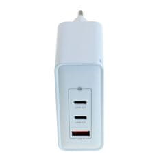OTB 100W polnilec GaN 2xUSB-C+1xUSB-A bele barve