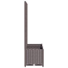 Vidaxl Cvetlično korito z oporno mrežo rjavo 80x40x136 cm PP