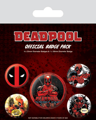 MARVEL COMICS Komplet značk Deadpool