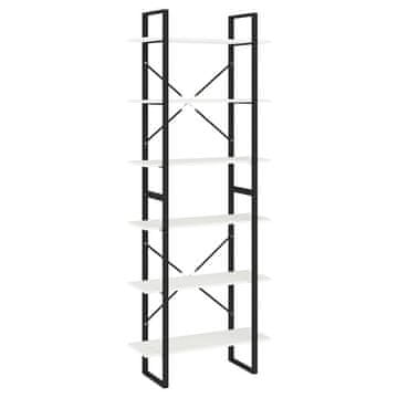 Vidaxl Visoka omara bela 80x30x210 cm trdna borovina