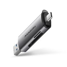 AXAGON Bralnik pomnilniških kartic CRE-SAC, USB-C, SD