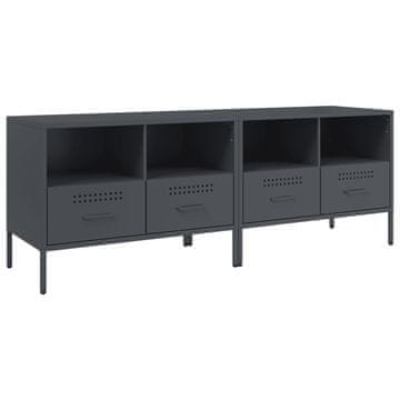 Vidaxl TV omarica 2 kosa antracitna 68x39x50,5 cm jeklo