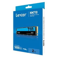 Lexar Lexarjev SSD NM710 PCle Gen4 M.2 NVMe - 2 TB (branje/pisanje: 4850/4500 MB/s)