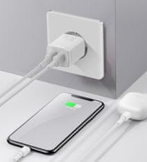 BASEUS Compact 2xUSB 10,5W beli omrežni polnilec