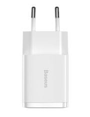 BASEUS Compact 2xUSB 10,5W beli omrežni polnilec