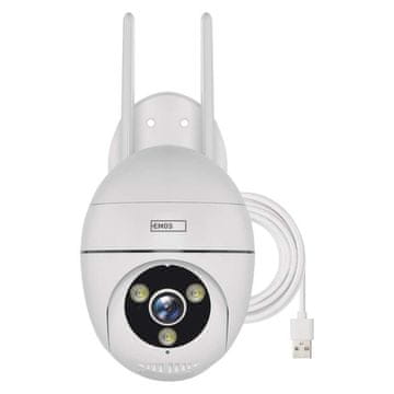 Emos GoSmart Zunanja vrtljiva kamera IP-800 WASP, z WiFi, bela
