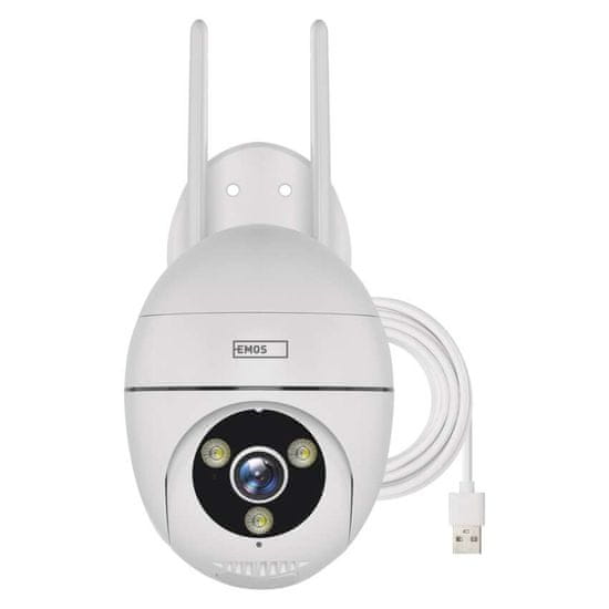 Emos GoSmart Zunanja vrtljiva kamera IP-800 WASP, z WiFi, bela