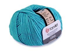 YarnArt Pletena preja Gina / Jeans 50 g - (55) turkizna
