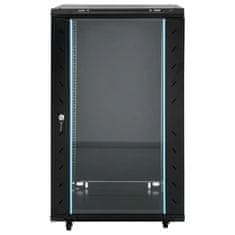 Vidaxl Omrežna omarica 18U 19 IP20 črna 60x60x100 cm