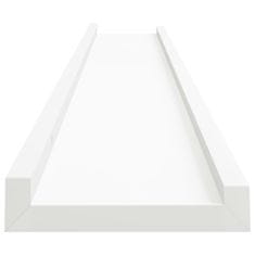 Vidaxl Police z robom 2 kosa bele 80x9x3 cm mediapan