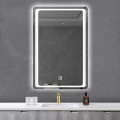 S6 Steklarstvo Šest LED ogledalo S64B, 60x80cm, LED kopalniško ogledalo, 3 barve LED, antifog, dimmer