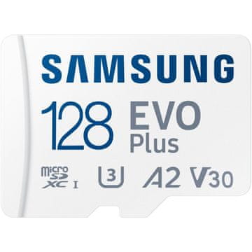 Samsung Refurbished Pomnilniška kartica 128GB EVO PLUS microSDXC UHS-I U3 vključuje SD Adapter