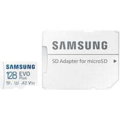 Samsung Refurbished Pomnilniška kartica 128GB EVO PLUS microSDXC UHS-I U3 vključuje SD Adapter