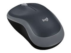 Logitech M185 miška, brezžična, nano, optična, siva (910-002235)