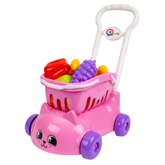 shumee Nakupovalni voziček s košaro Set sadje in zelenjava Shopping Kitten 7563