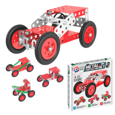 shumee Kovinska konstrukcija Set igrača za sestavljanje 4 različnih modelov vozil 6405