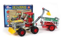 shumee Gradbeni set Kovinski traktor s prikolico za sestavljanje Constructor 4876