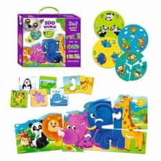 shumee IGRA ZOO WORLD ZA PREDŠOLSKE OTROKE 3V1 PUZZLE ŽIVALI ROTER KAFER