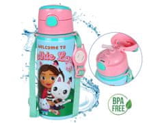 DreamWorks Gabijina mačja hišica Aluminijasta termalna steklenica, ustnik, steklenica z naramnico 600ml