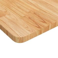 Vidaxl Kopalniški pult svetlo rjav 80x40x2,5 cm obdelana hrastovina