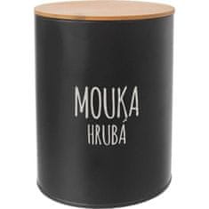 Orion Škatla za grobo moko Črna premera 13 cm