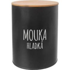 Orion Gladka škatla za moko BLACK premer 13 cm