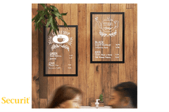 Securit by Vermes  KREDNA TABLA 30x40cm Woody s prozornim steklom WBWGLBL40