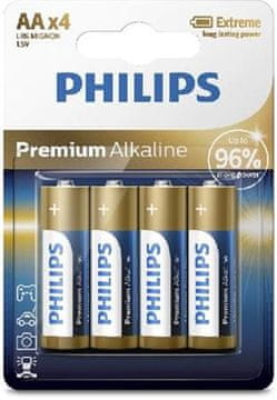 Philips LR6M4B/10 Premium alkalne baterije AA 4 kosi