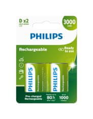 Philips R20B2A300/10 akumulatorska baterija D 3000mAh 2pcs