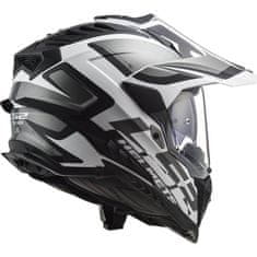 LS2 Motoristična enduro čelada Explorer Alter (MX701), črna/bela
