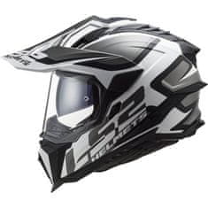LS2 Motoristična enduro čelada Explorer Alter (MX701), črna/bela